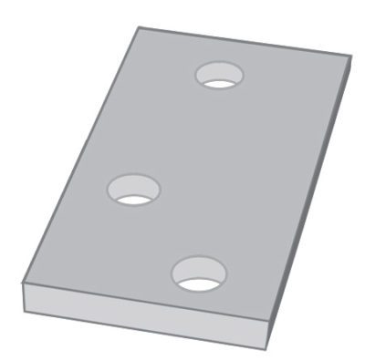Shim for Manual Lift Derails, 1/4" Thick
