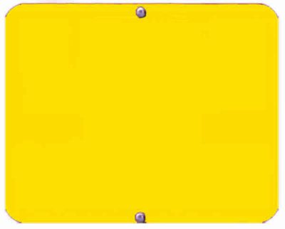 Item #: 4015-18-Y Blank Yellow Sign Plate (12"x15")