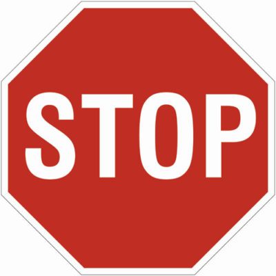 Aldon railroad stop sign