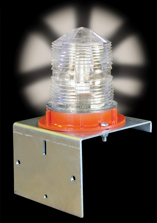 Solar Flashing Light, Clear, w/Bolting Bracket Aldon®