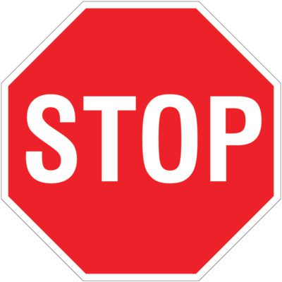 Aldon railroad stop sign plate