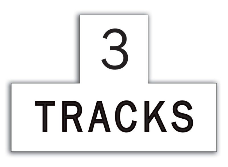 Aldon railroad crossing traffic multiple tracks sign