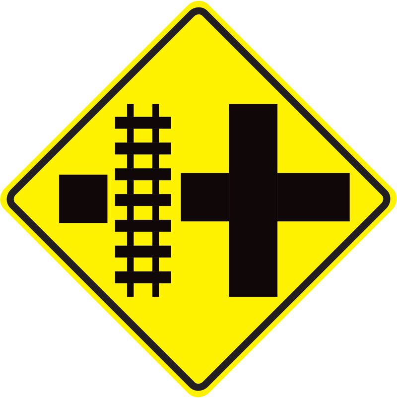 Item #: 4015-78 RR Advance Warning, Intersection w/RR on left or right