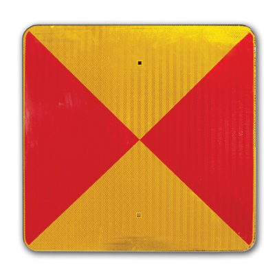 Item #: 4015-87 CONDITIONAL STOP Railroad marker sign (red/yellow)