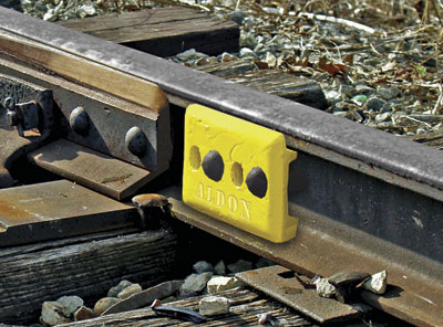 Aldon railroad switch point protector guard