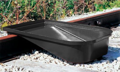 Aldon railcar spill comtainment drain pan for rail cars