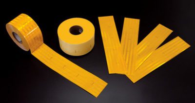 Aldon reflective railroad delineator tape for railcars and locomotives