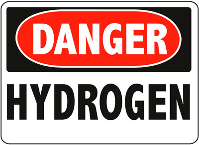Danger - Hydrogen Sign