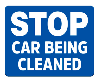 Stop Car Being Cleaned (Blue)