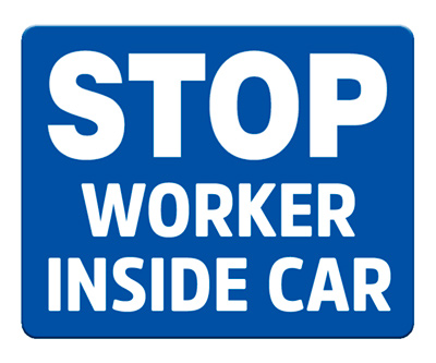 Stop Worker Inside Car