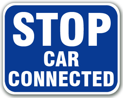 Aldon blue railroad sign flag, stop car connected