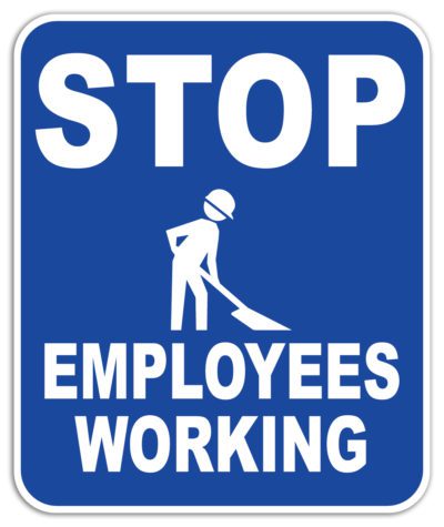 Item #: 7SMAW-B Click picture for enlarged image ENHANCED Stop Men At Work (Blue)