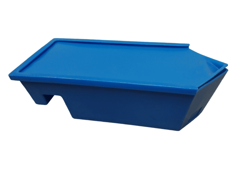 Blue Boat Spill Pan for Railcars