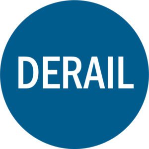 Item #: 4015-71 Replacement Derail Sign Plate (Blue)