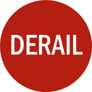Item #: 4015-72 Replacement Derail Sign Plate in Red