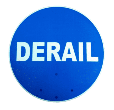 Replacement Derail Sign (Blue)