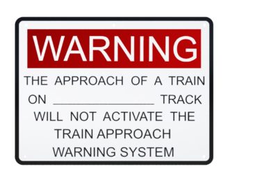Live Track Warning Sign, UPRR STD DWG 0524