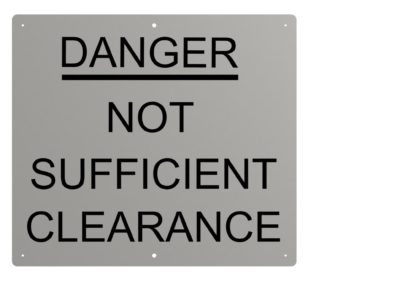 Danger Not Sufficient Clearance Sign, UPRR STD DWG 0507