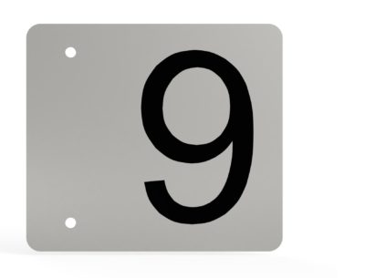 Double Sided 6" Numeral Sign, UPRR STD DWG 0502