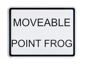 Moveable Point Frog Sign, UPRR STD DWG 0545