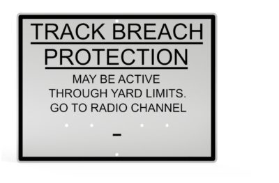 Track Breach Protection Sign, UPRR STD DWG 0542