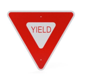 Triangular Yield sign, High intensity