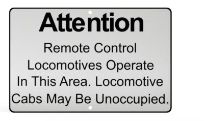 Remote Control Locomotives Sign (General), UPRR STD DWG 0554
