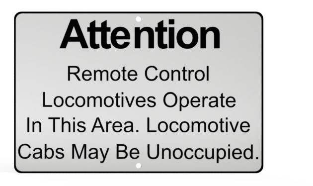 Remote Control Locomotives Sign (General), UPRR STD DWG 0554 | Aldon®
