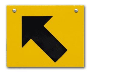 Yellow Left Diagonal Arrow, Replacement Switch Cube Plate