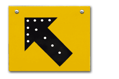 Drilled Yellow Left Diagonal Arrow, Replacement Switch Cube Plate