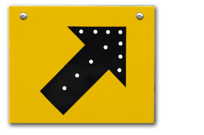 Drilled Yellow Right Diagonal Arrow, Replacement Switch Cube Plate