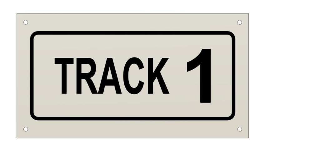 Part Tracker Sign Track (Number) Sign Plate | Aldon®