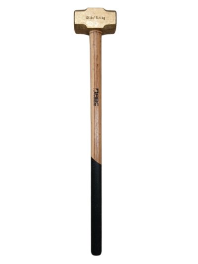 12 LB. Brass Hammer, Non Slip 32" Wood Handle