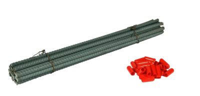 Track Pans, Rebar Fasteners with Protective Caps, 20-Pack