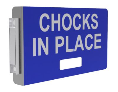 Magnetic Railcar Status Sign "CHOCKS IN PLACE"