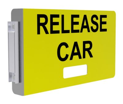 Magnetic Railcar Status Sign "RELEASE CAR"
