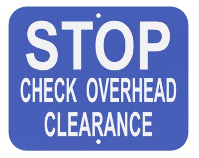 Stop Check Overhead Clearance (Blue)