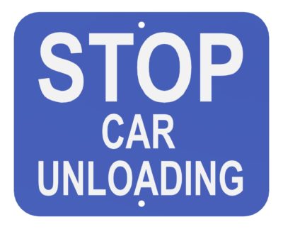 Stop Car Unloading (Blue)
