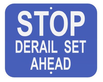 Stop Derail Set Ahead (Blue)