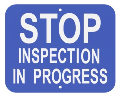 Stop Inspection In Progress (Blue)