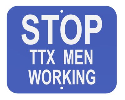 Stop TTX Men Working (Blue)
